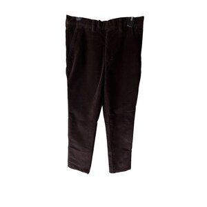 Prada Vintage Mens Corduroy Trousers Size US 32 Brown Classic Flat Front Casual